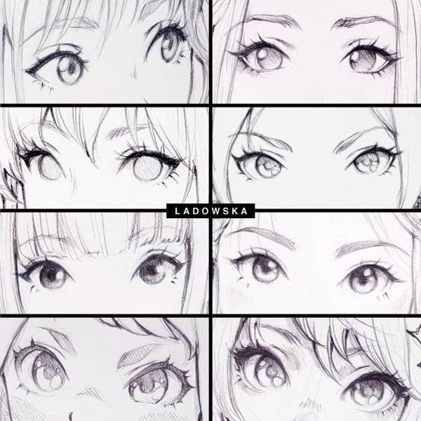 Манга рисовка глаз