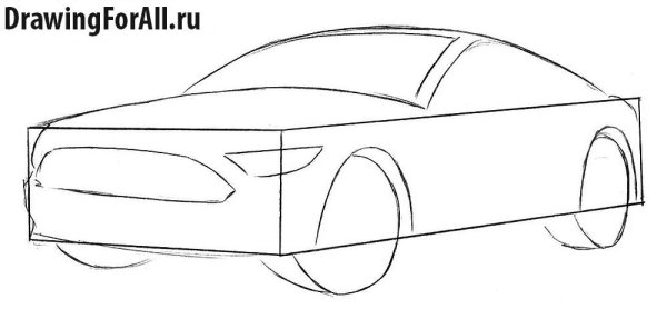 Нарисовать Ford Mustang поэтапно