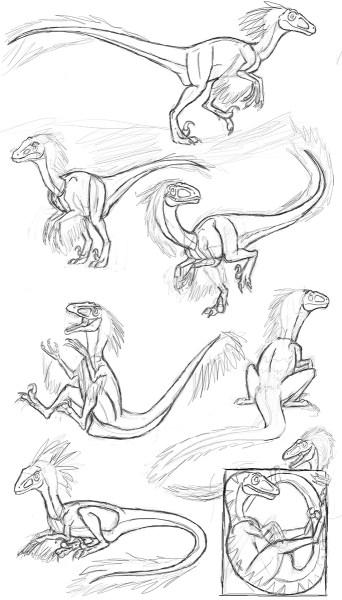 Ютараптор референс поз