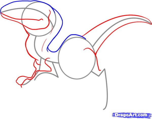 Динозавры карандашом для начинающих