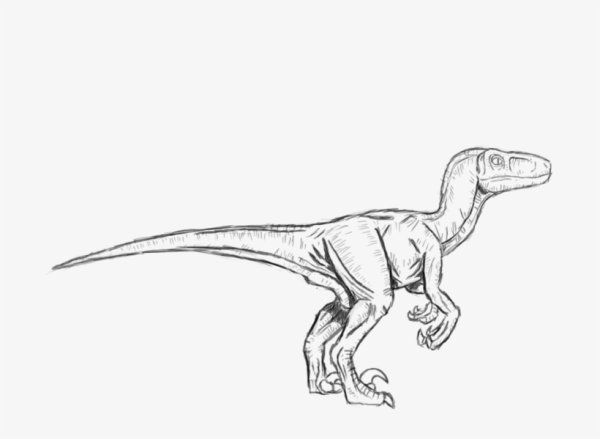 Рисунки Велоцираптора Блю