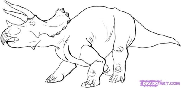 Динозавры карандашом для срисовки