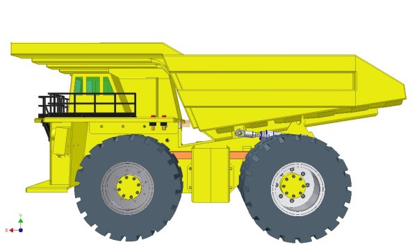 БЕЛАЗ самосвал вид сбоку