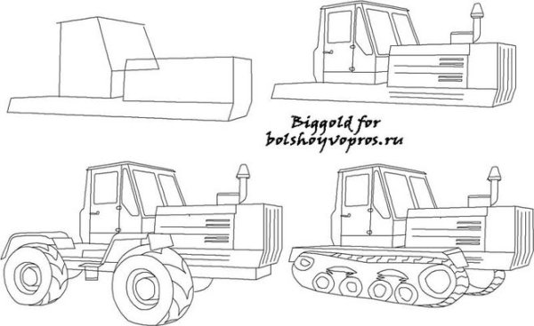 Т-150 трактор рисунок