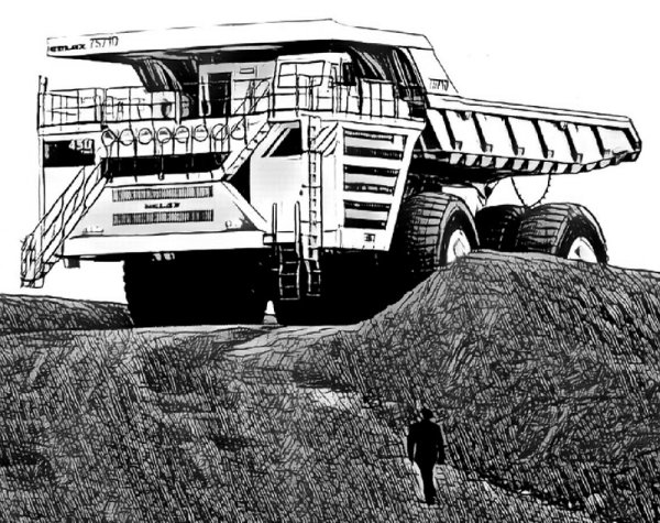 БЕЛАЗ-75710 самосвал раскраска