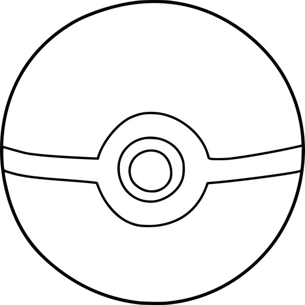 Покебол Пикачу раскраска