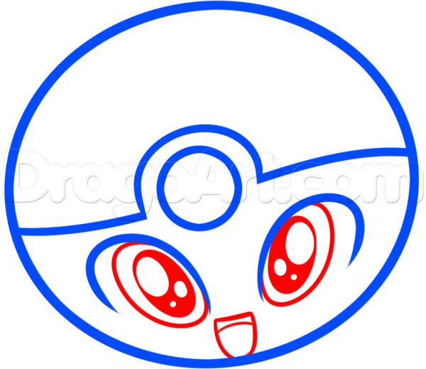 Покебол рисунок карандашом