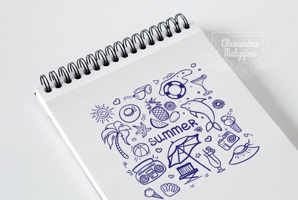 Рисунки в блокноте ручкой легкие