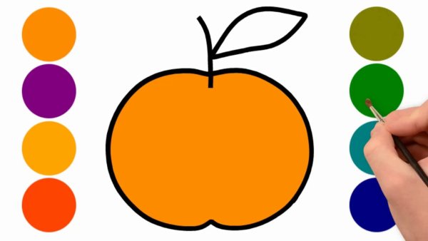Рисуем мандарины с детьми