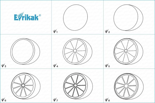 Поэтапное рисование апельсина