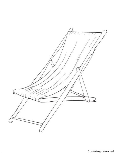 Шезлонг нарисовать