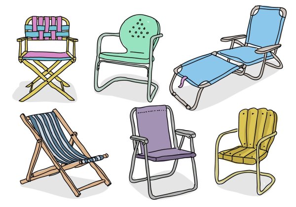 Шезлонг нарисовать