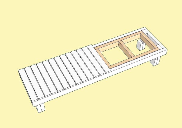 Шезлонг карандашом