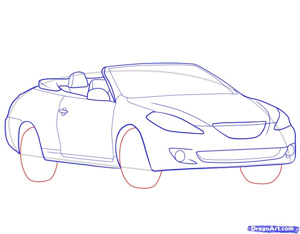 Машина кабриолет рисунок