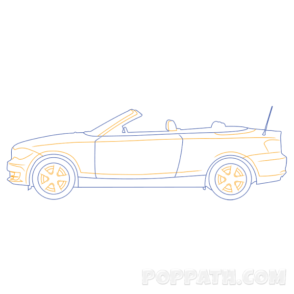 Мерседес кабриолет рисунок