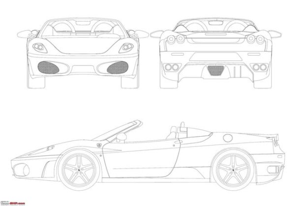 Ferrari рисунок карандашом