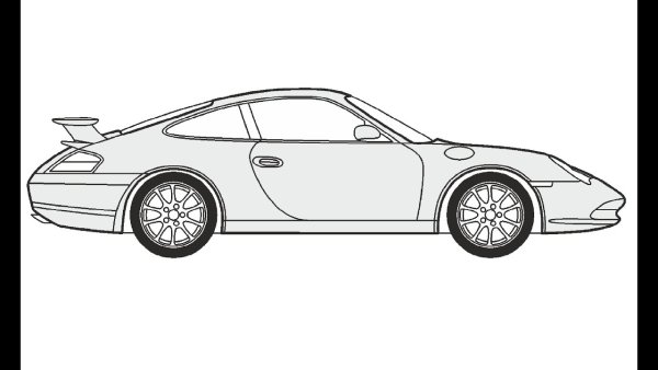 Раскраска Порше 911 турбо s