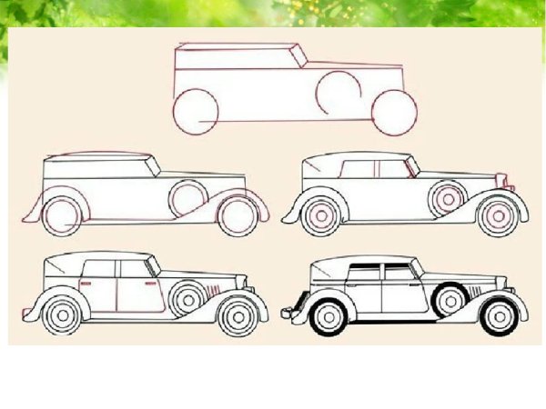 Лёгкие рисунки машин