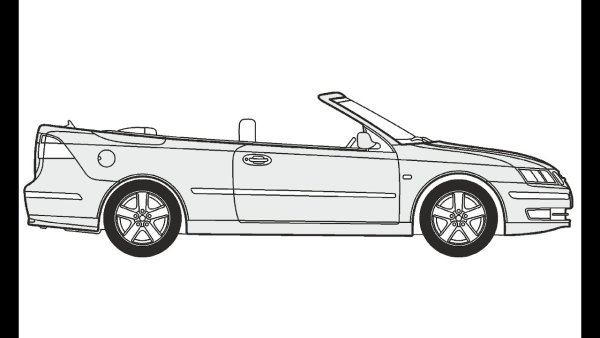 Раскраска машина кабриолет