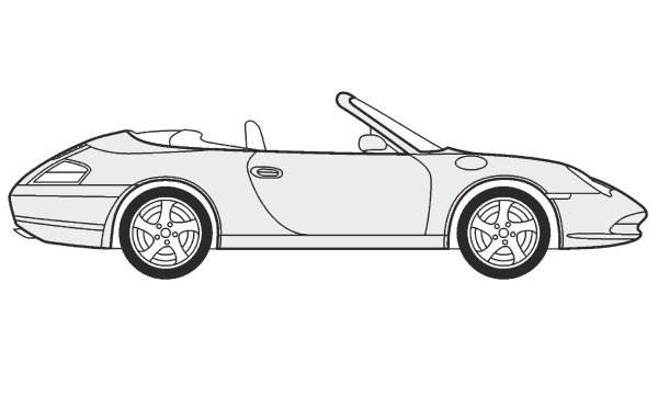 Нарисовать Порше Каррера 911