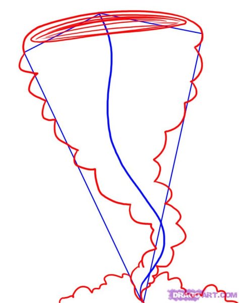 Смерч рисунок карандашом