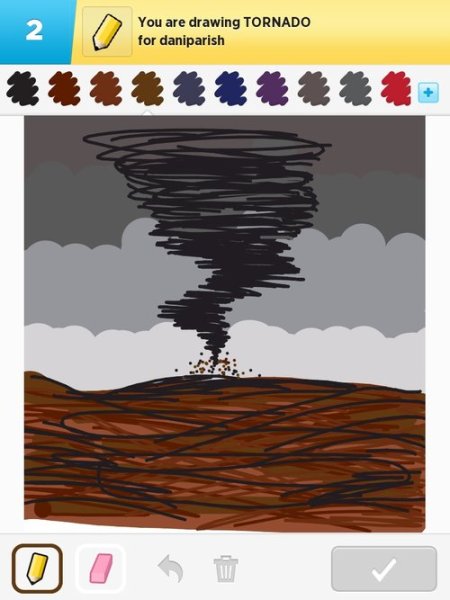 Рисовать Торнадо из МАЙНКРАФТА