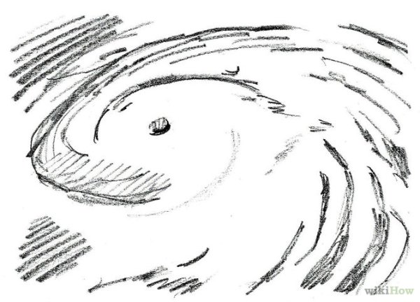 Водоворот карандашом