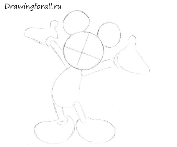 Схема рисования Микки Мауса