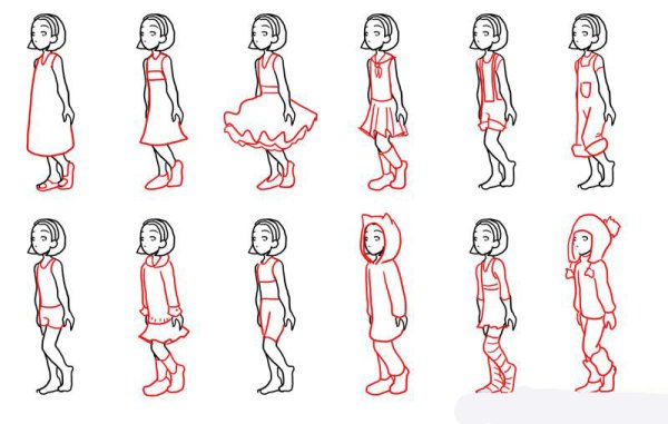 Рисунки поэтапно для девочек