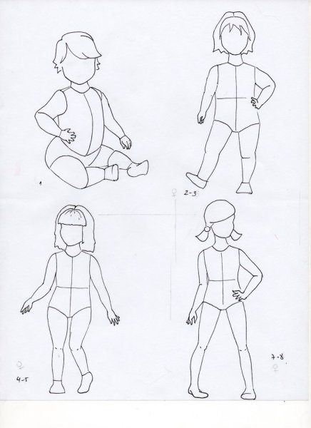 Фигура человека для рисования для детей