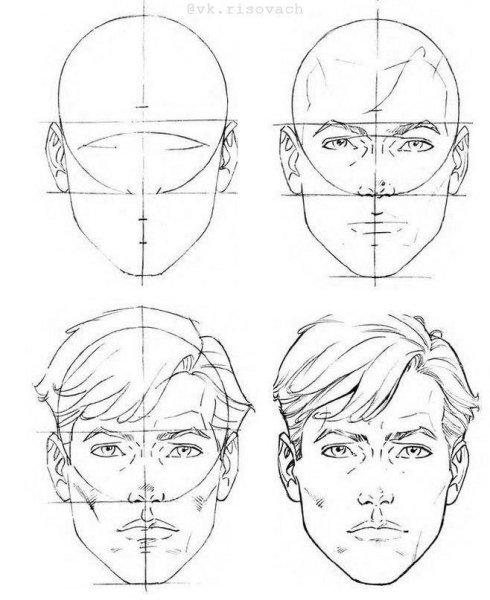Схематический портрет лица