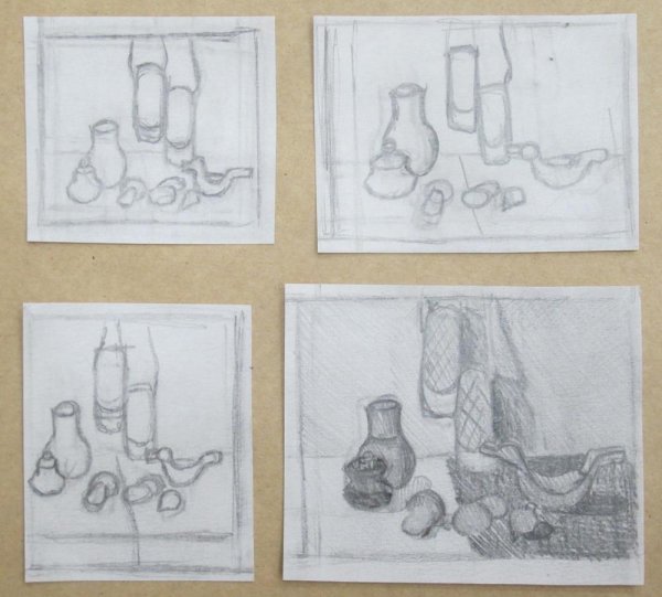 Порядок рисования натюрморта