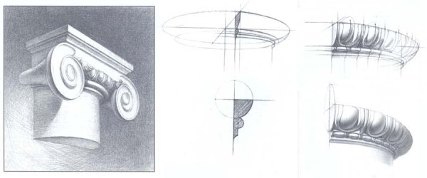 Ионическая Капитель построение