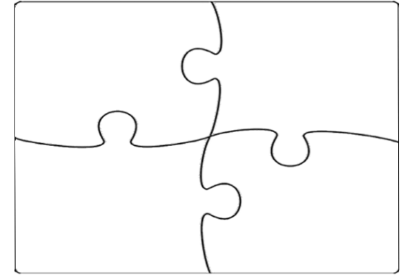 Пазл из четырех частей