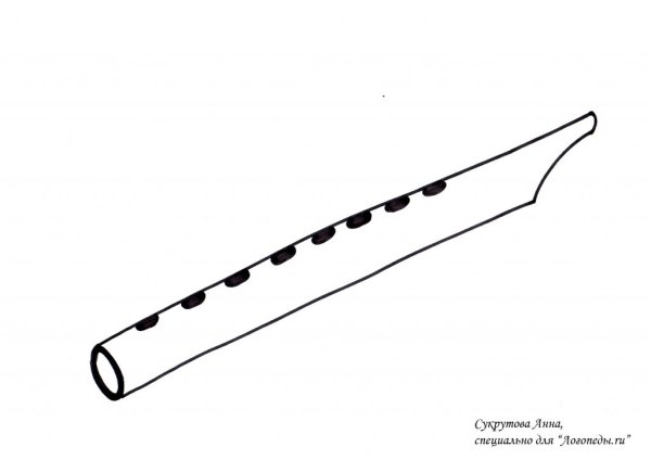 Дудочка раскраска для детей