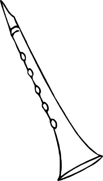 Рожок музыкальный инструмент раскраска
