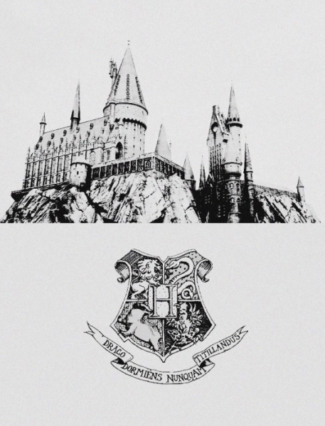 Замок Хогвартс из Гарри рисунок
