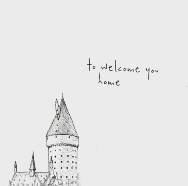 Хогвартс рисунок легкий