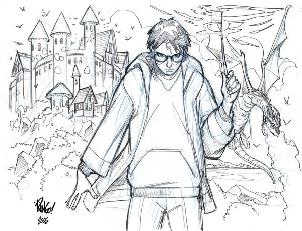 Рисунки карандашом из Хогвартса Хоббита