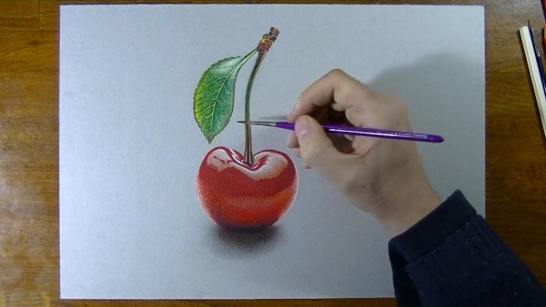 Фрукты 3д карандашом