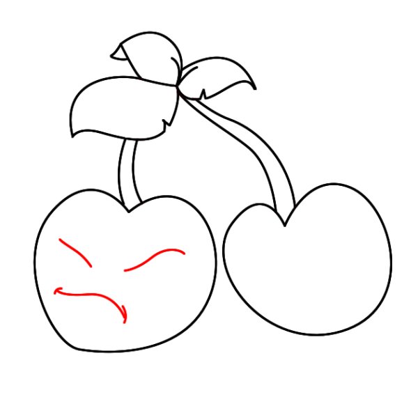 Рисунки легкие вишня