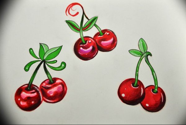 Рисование Вишенки в младшей группе