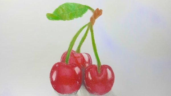 Черешня рисование в старшей группе