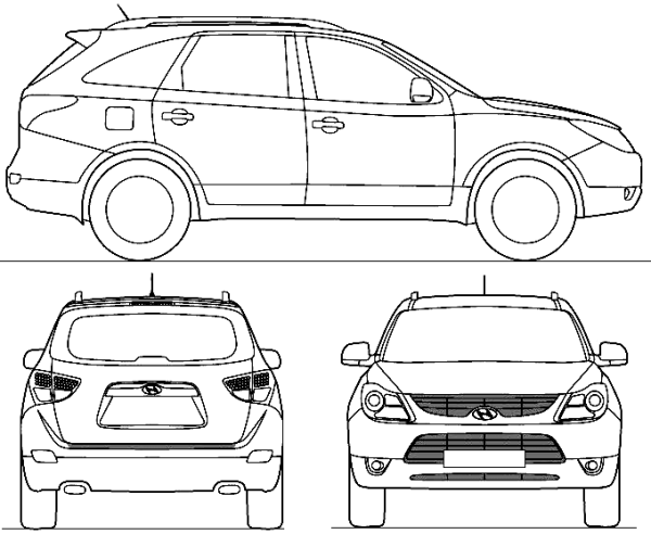 Hyundai Tucson чертеж