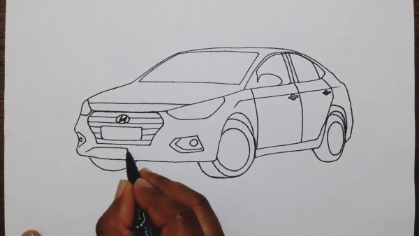 Рисунки Хендай Солярис легко