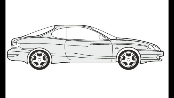 Хендай купе рисованный