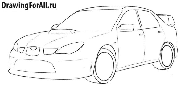 Раскраска Subaru Impreza WRX STI