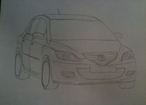 Нарисовать мазду