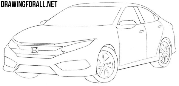 Honda Civic раскраска