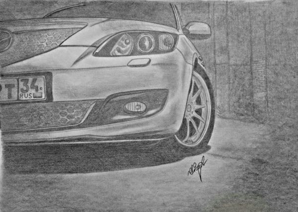 Мазда 3 рисунок